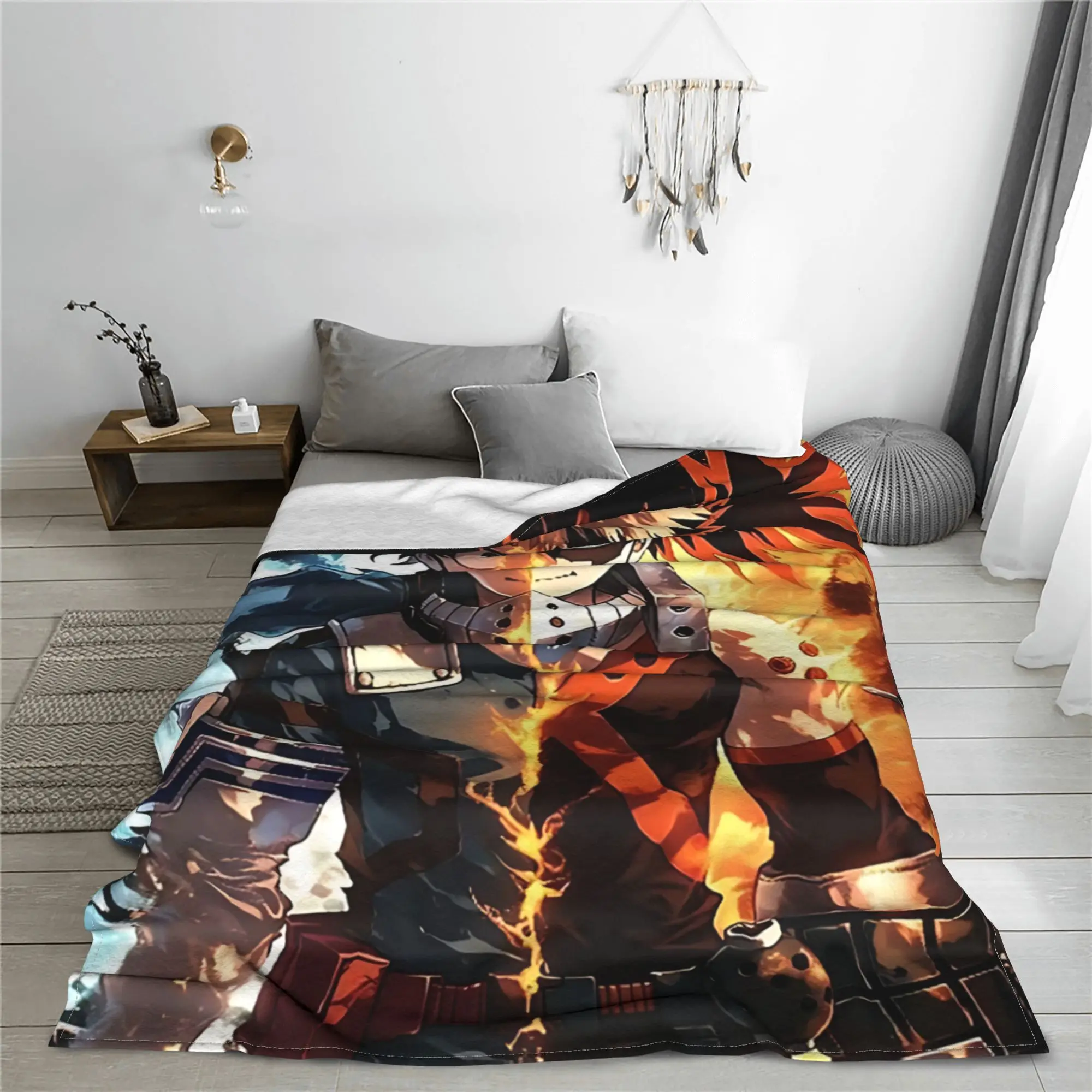 1PC Home Izuku Midoriya Blanket Throw Blanket  Novelty Warm Blanket All Season Gift