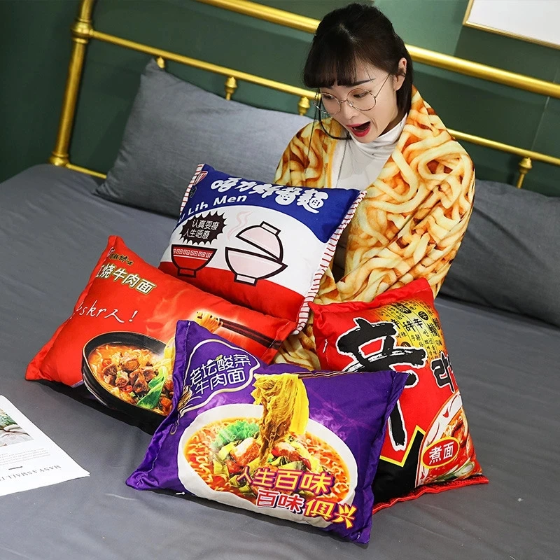 

Креативное одеяло, имитация лапши, плюшевая подушка с одеялом, мягкая говядина, жареная лапша, подарок, диванная подушка, плюшевая игрушка с едой