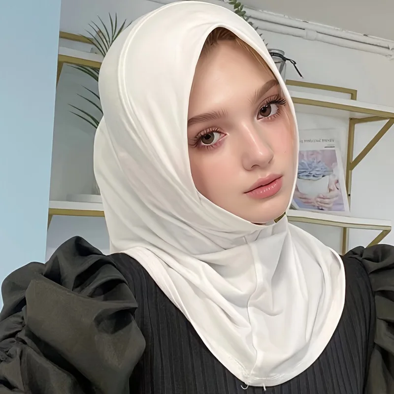 

One Piece Amira Instant Scarf Jersey Hijab Muslim Women Bonnet Turban Islam Prayer Cap Niqab Nikab Headwrap Shawl Turbante Mujer