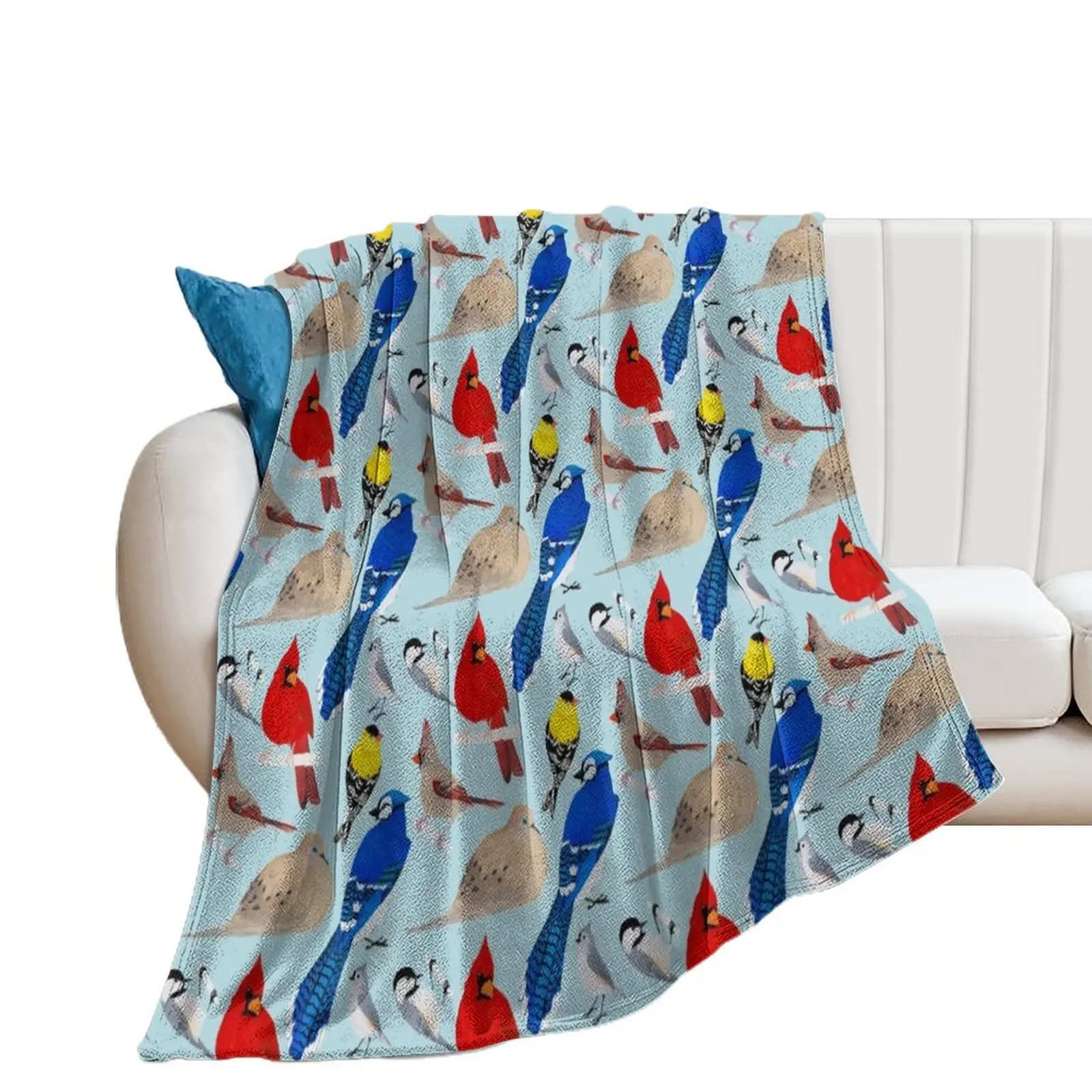 

Feeder Birds Throw Blanket Luxury Brand Polar Decorative Sofa for sofa Blankets