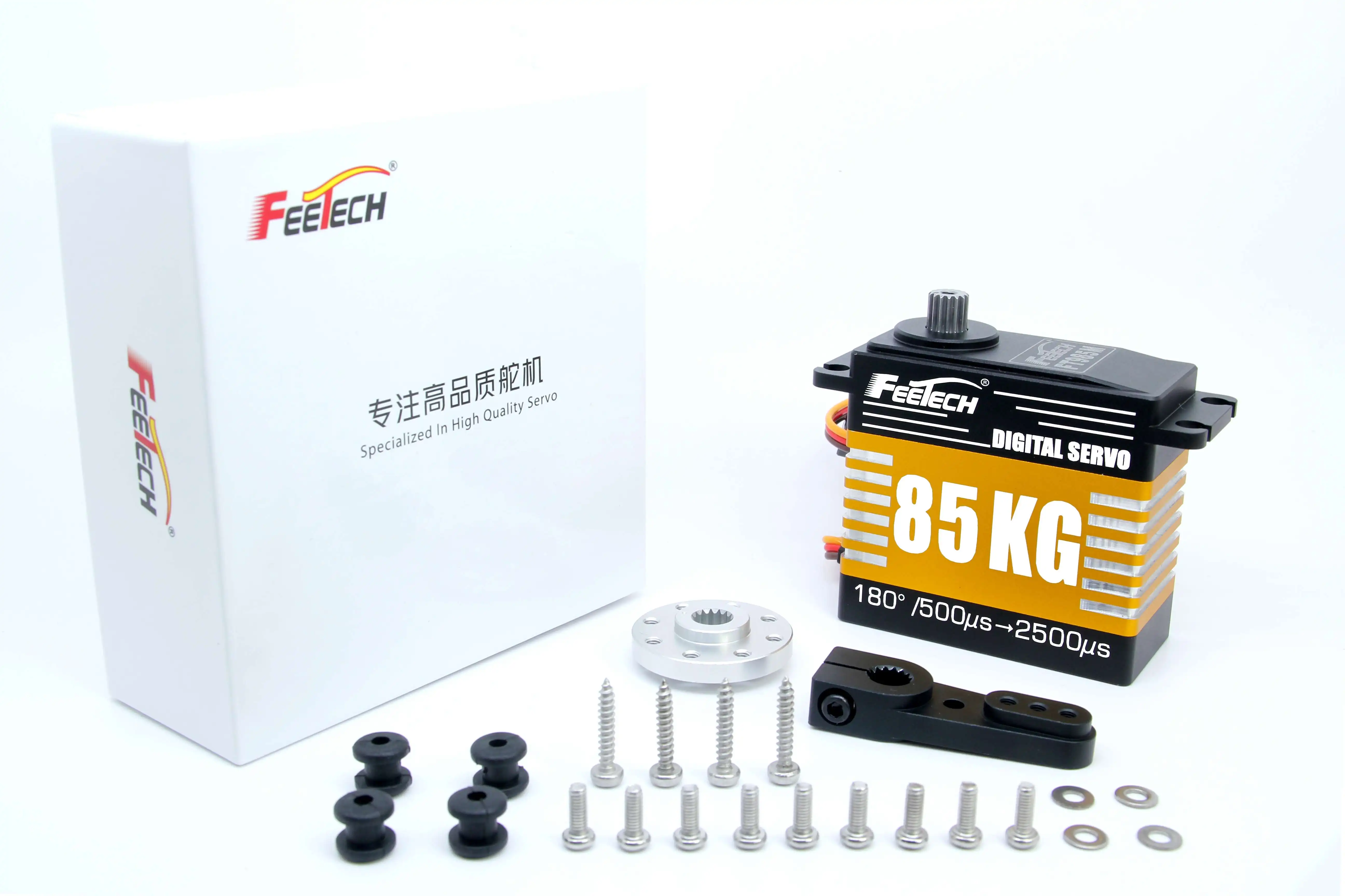 เซอร์โวมอเตอร์ดิจิตอล 12V 80 กก. พร้อมแขนเซอร์โว 15T เกียร์โลหะ สำหรับรถบังคับวิทยุ ของเล่น 180 องศา กันน้ำ ความปลอดภัยสูง รีโมทคอนโทรล คอมพิวเตอร์ DIY