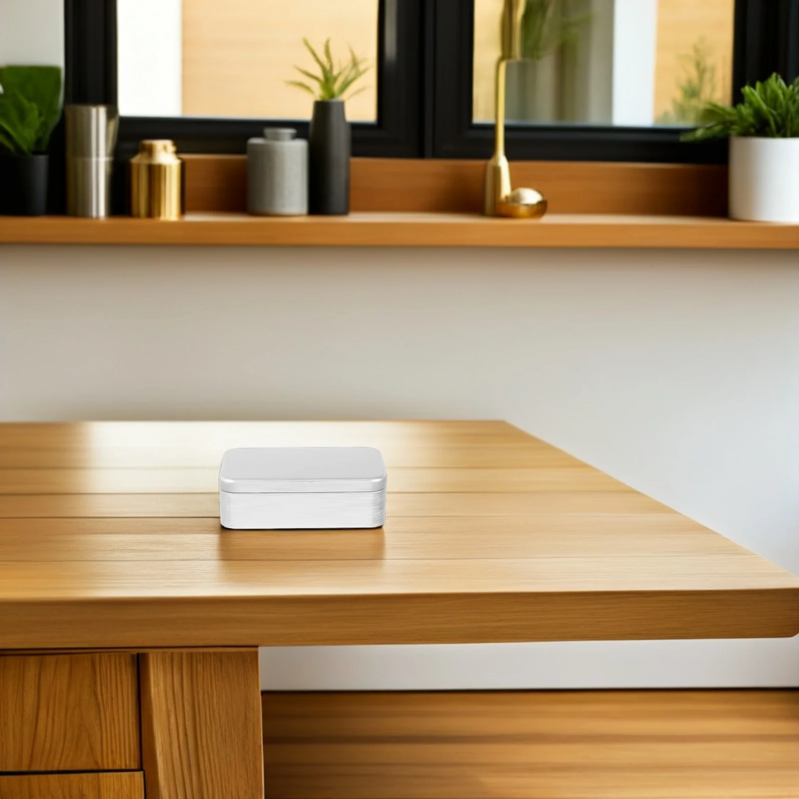 

5pcs Square Brushed Tin Box Metal Storage Container For Jewelry Coins Pills Candy Tea Coffee Crafts Biscuits Snack Holder