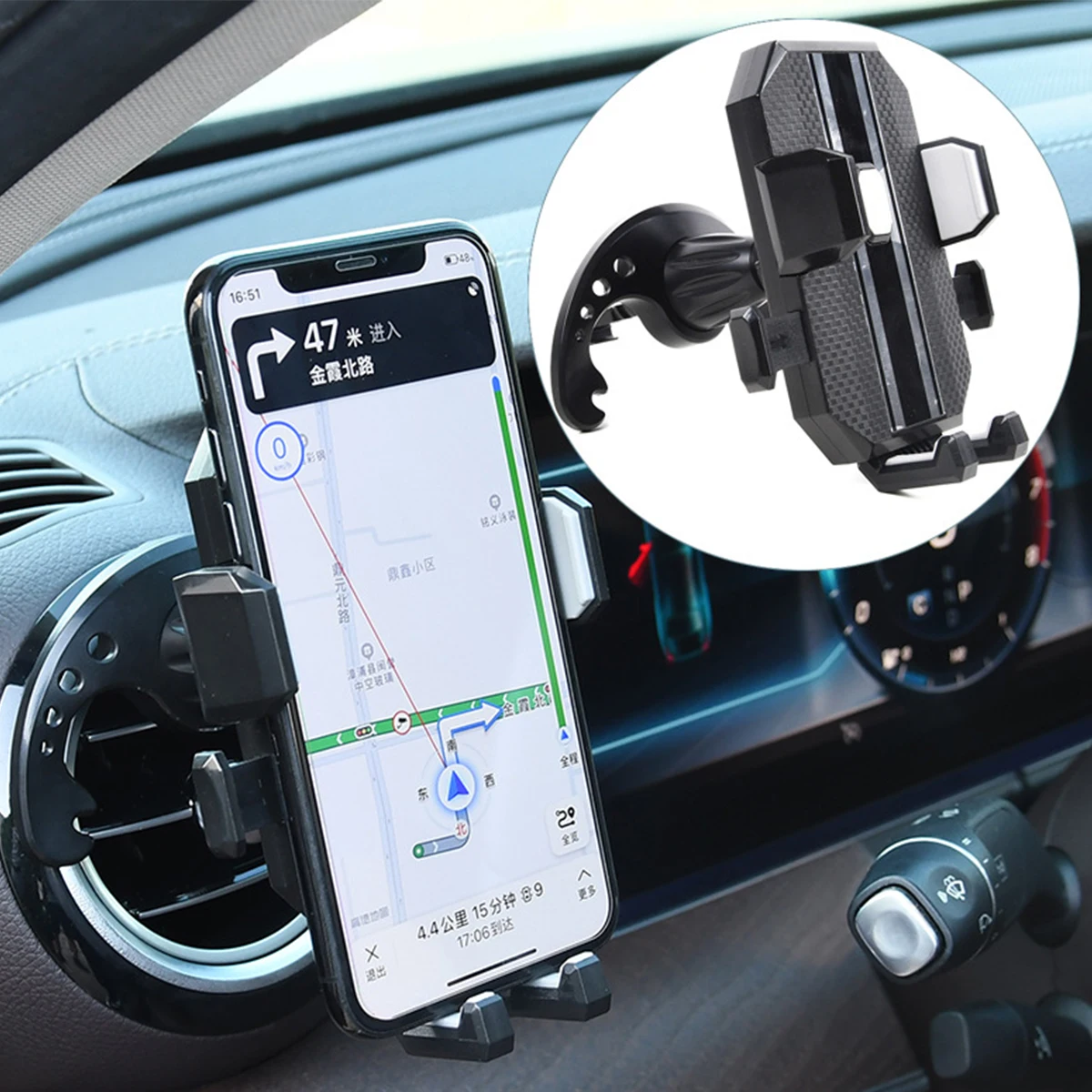 

Универсальный автомобильный гравитационный держатель для телефона с крючком на вентиляционное отверстие для iPhone Xiaomi Samsung