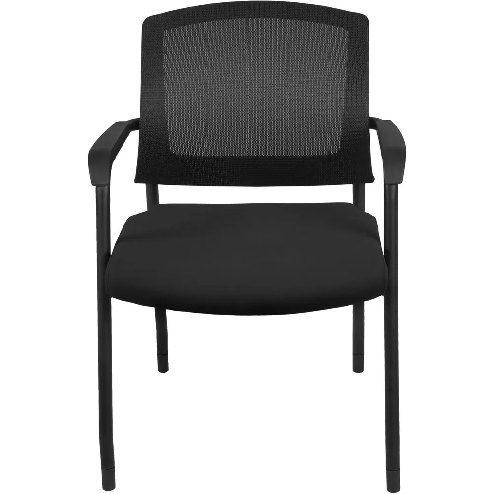 كرسي Knight الشبكي متعدد الأغراض - كرسي ضيوف مريح مكدس مع مقعد مبطن ومساند للذراعين للمكتب وغرفة الاجتماعات،