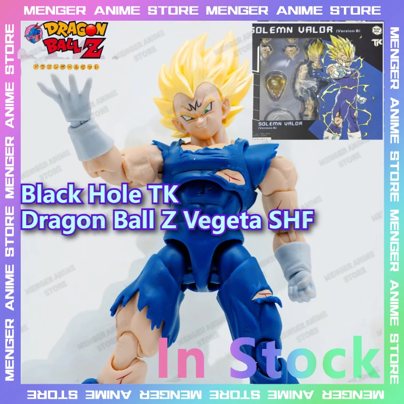 

Black Hole TK Toys Dragon Ball Z Vegeta SHF Action Figure Blue Battle Damage Suit Anime Super Saiyan Model Collectible Toys Gift