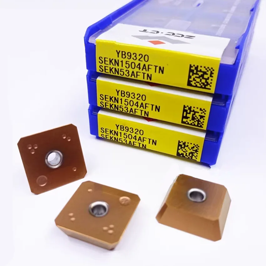 Inserções de Carboneto Cnc 10 Pcs Box Sekn1504aftn Yb9320 Sekn1504aftn Ybm251 Sekn1504aftn Ybm351 Sekn1504aftn Yd201 Sekn1504 Zcc. ct
