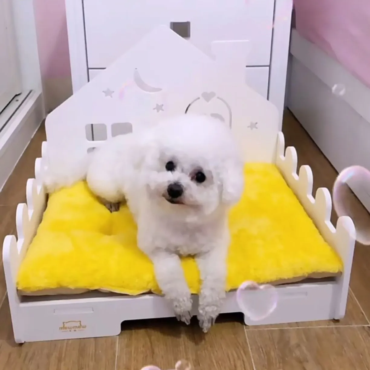 Pet Luxury Princess Booster Bed Sofa Nest for Small Dogs and Cats -Pet Couch Puppy Kitten Booster Bed Sofa Kennel Nest Removable