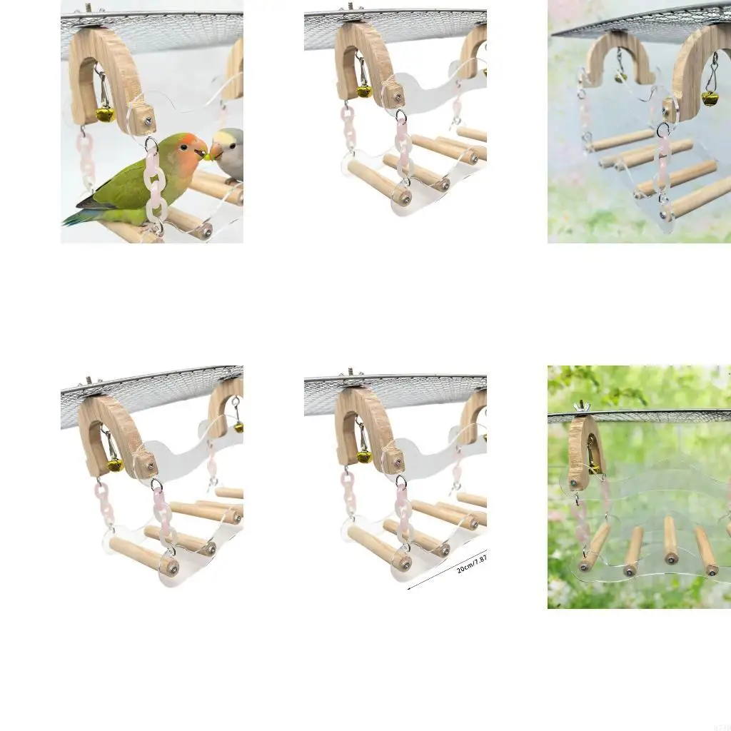 Langlebige, sichere Spielzeugschaukel und Ruhebereich aus Acryl, entwickelt für Cage Enrichment 37JD