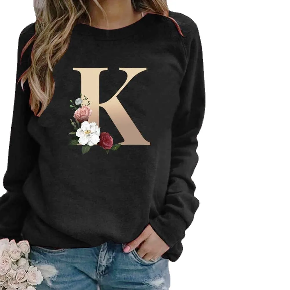 Estética feminina streetwear moletom 24 letras em inglês impresso em torno do pescoço hoodie para meninas casual confortável estilo de rua