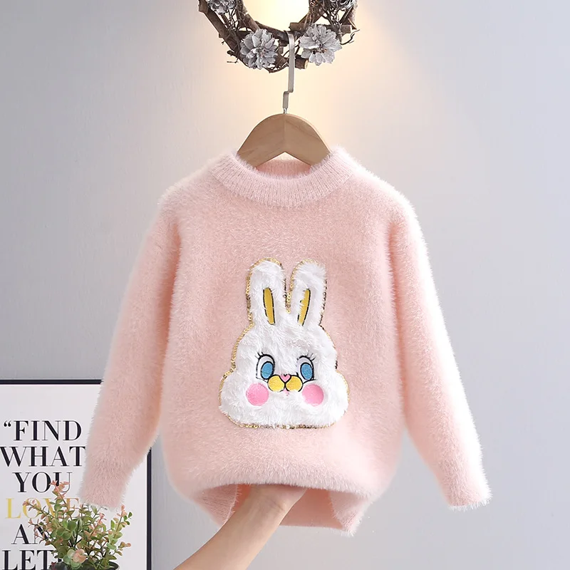 

Girls Sweaters Woolen Jersey Clothes Spring Autumn 2025 Children Knitted Outerwear Tops For Baby Girl Pullover Sweater Kids 7 8Y