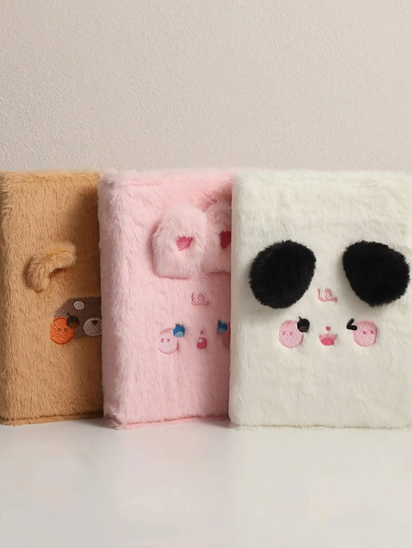 1pc Plush Dog Cover A5 Loose-leaf Binder Memo Book 4x6 Photo Album Planner notebook Chores chart Loose leaf notebook Planner