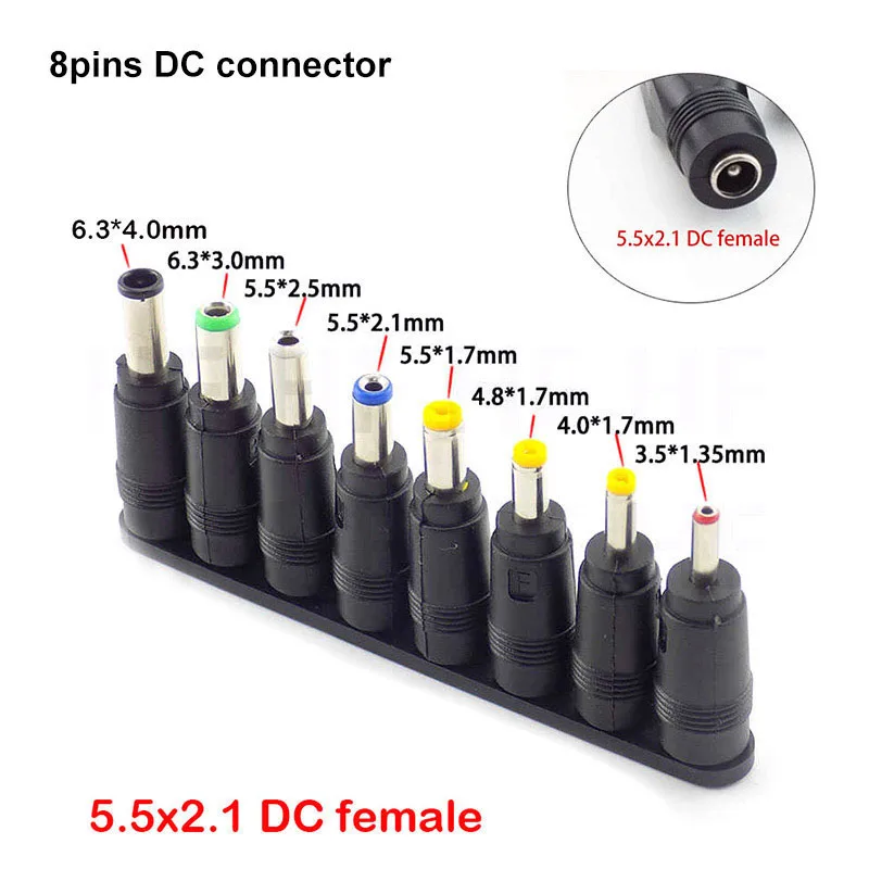 DC Step UP Module USB 5V to 9v 12v 8.4V 12.6V Charging Power Cable Cord To 5521 Multifunctional Plug Male 8tips connector Q1