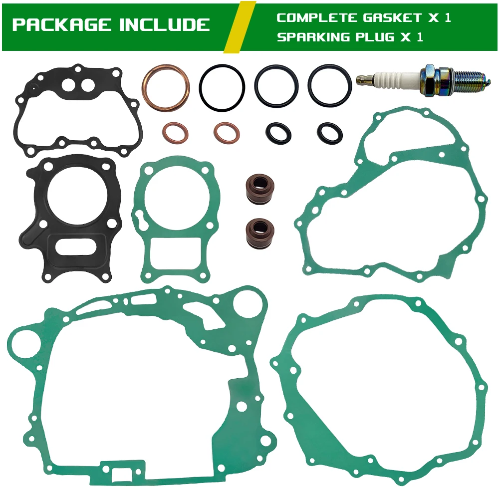 

For Honda TRX250X Recon 250 TRX250TE/TM 2009-2023 TRX250EX 2001 2002 2003 2004-2008 Complete Gasket Kit Set & Spark Plug