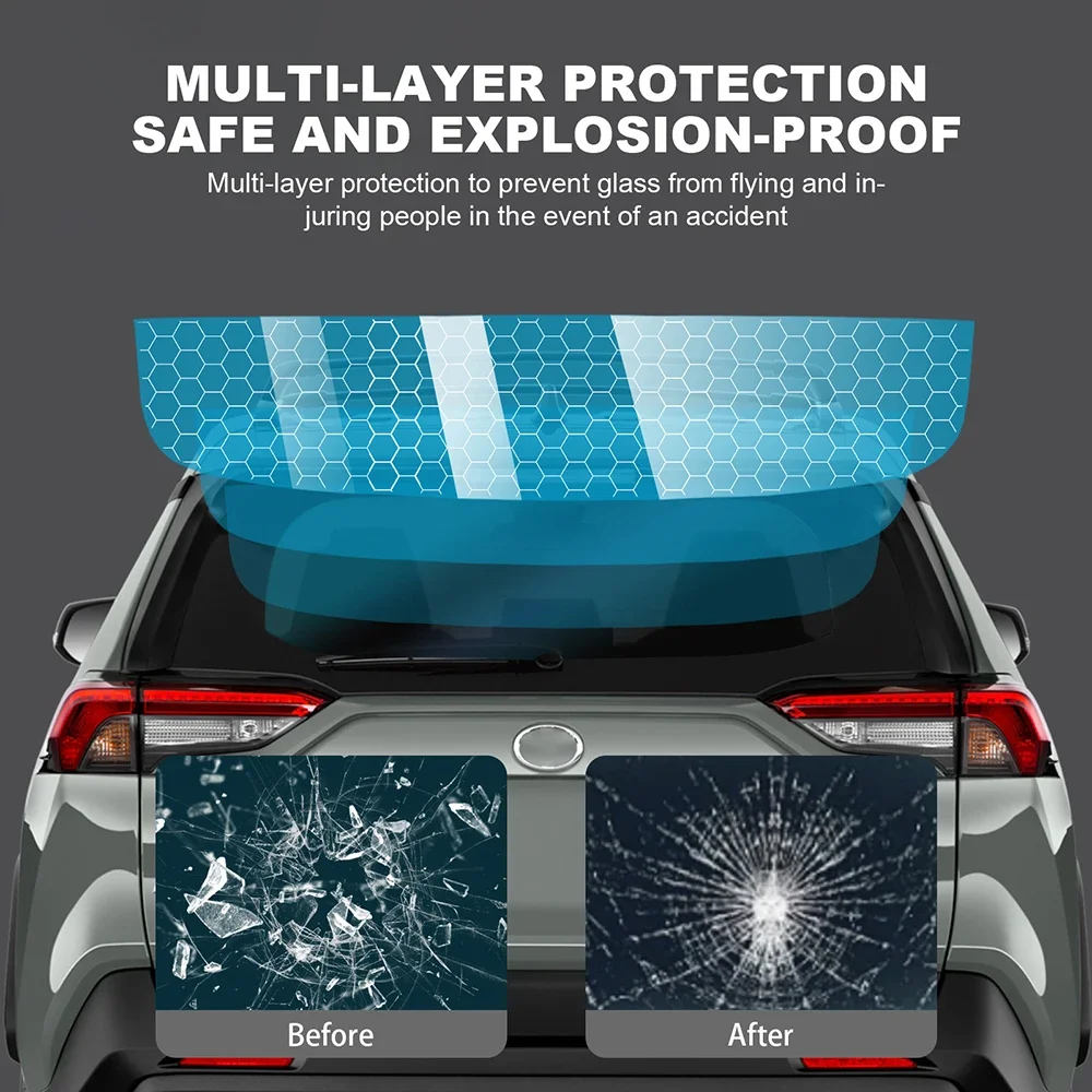 Pre cut Car Window Tint Film For Toyota RAV4 2019-2024 Black Mirror Foil Solar UV Protection Exterior UV protection insulation view 4