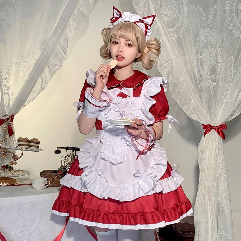 Vestito da cameriera giapponese Sweet Lolita School Girl Party Show Love Live costumi Cosplay Anime Plus Size uniforme da cameriera 2023