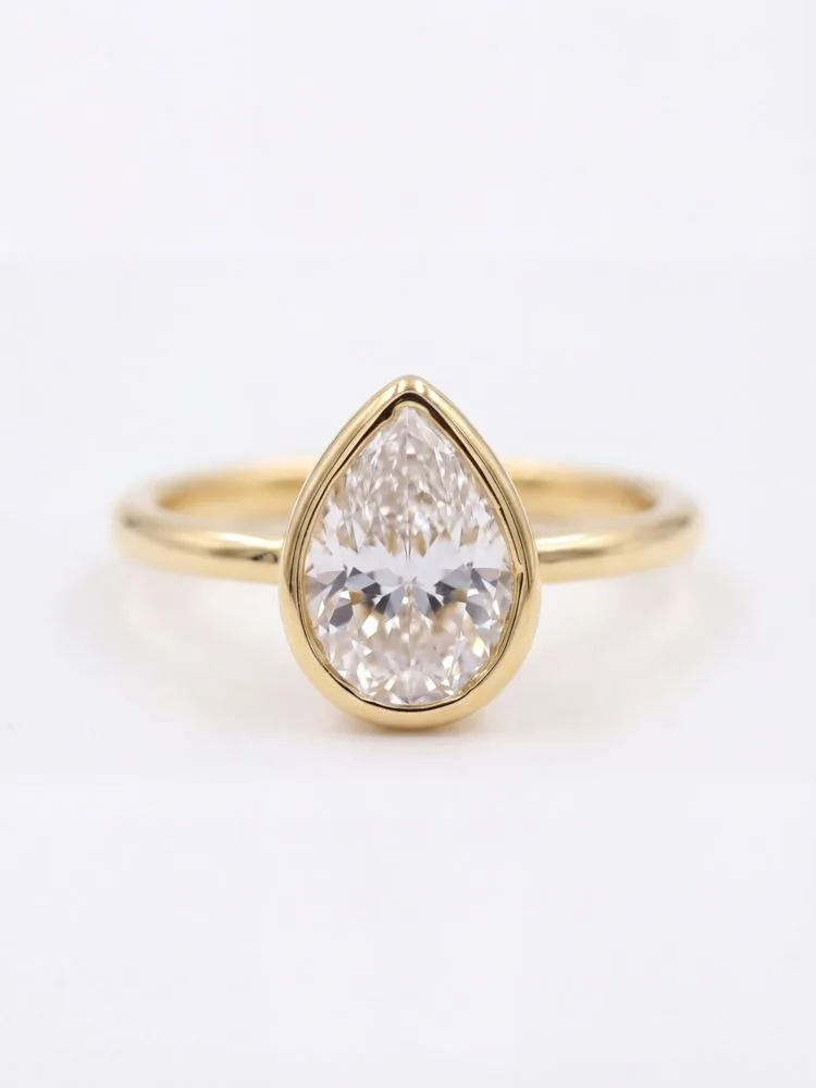 925 Sterling Silber Schlichter Wassertropfen-Zirkonring für Frauen, Alltag, Jubiläum, Party, Personalisierter Hochwertiger Edel-Schmuck – Detail 6