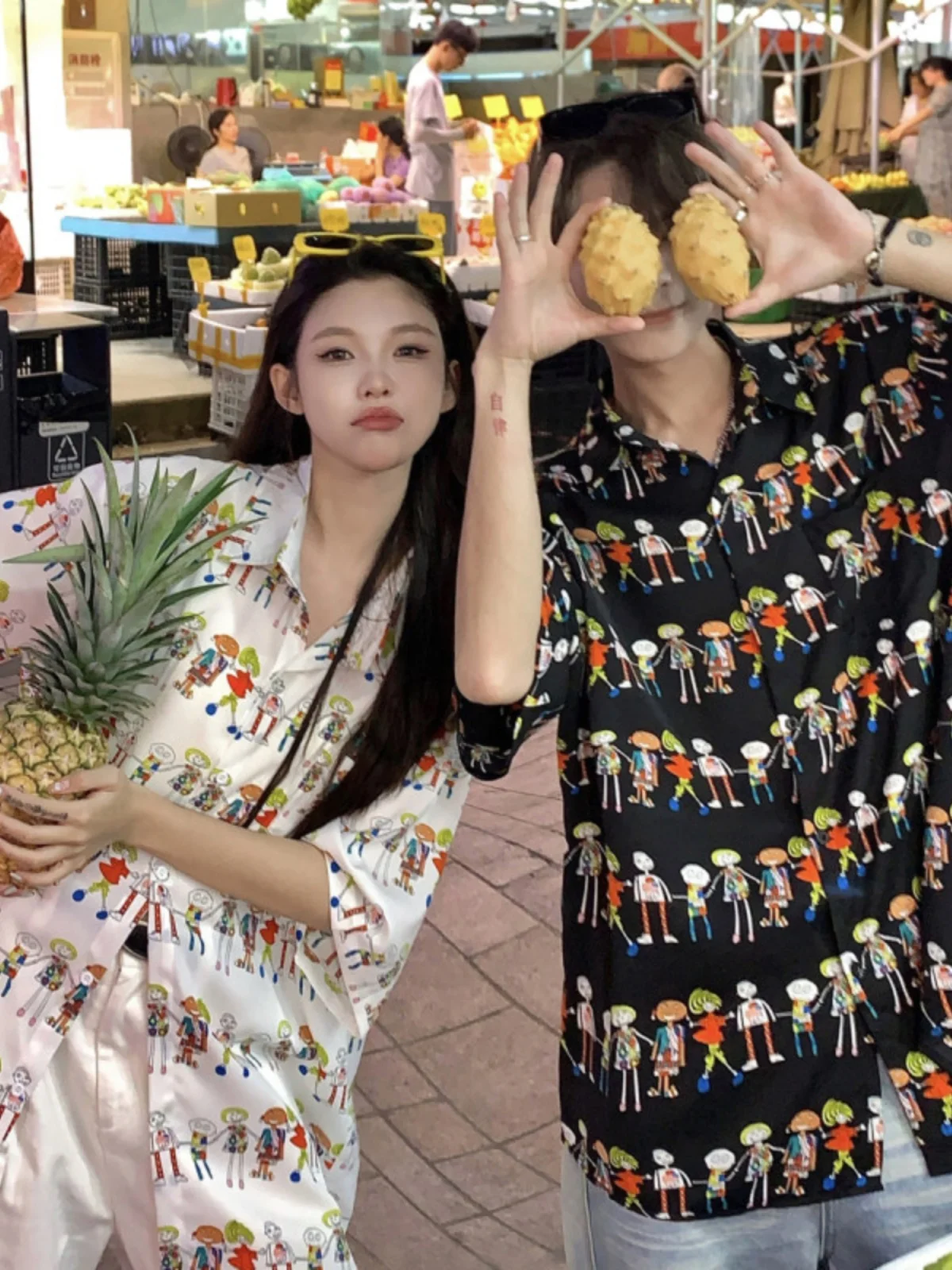 

Retro Floral Men's ort Sve irt Summer Beach Vaion Sun Protection Oversize Seven f Sve Loose Fit Youth Trend