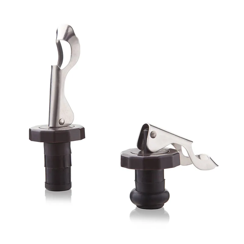 Stainless Steel Press Type Bottle Stopper Vacuum Sealed Red Wine Storage Sealer Saver Preserver Closures Lids 3 Pcs