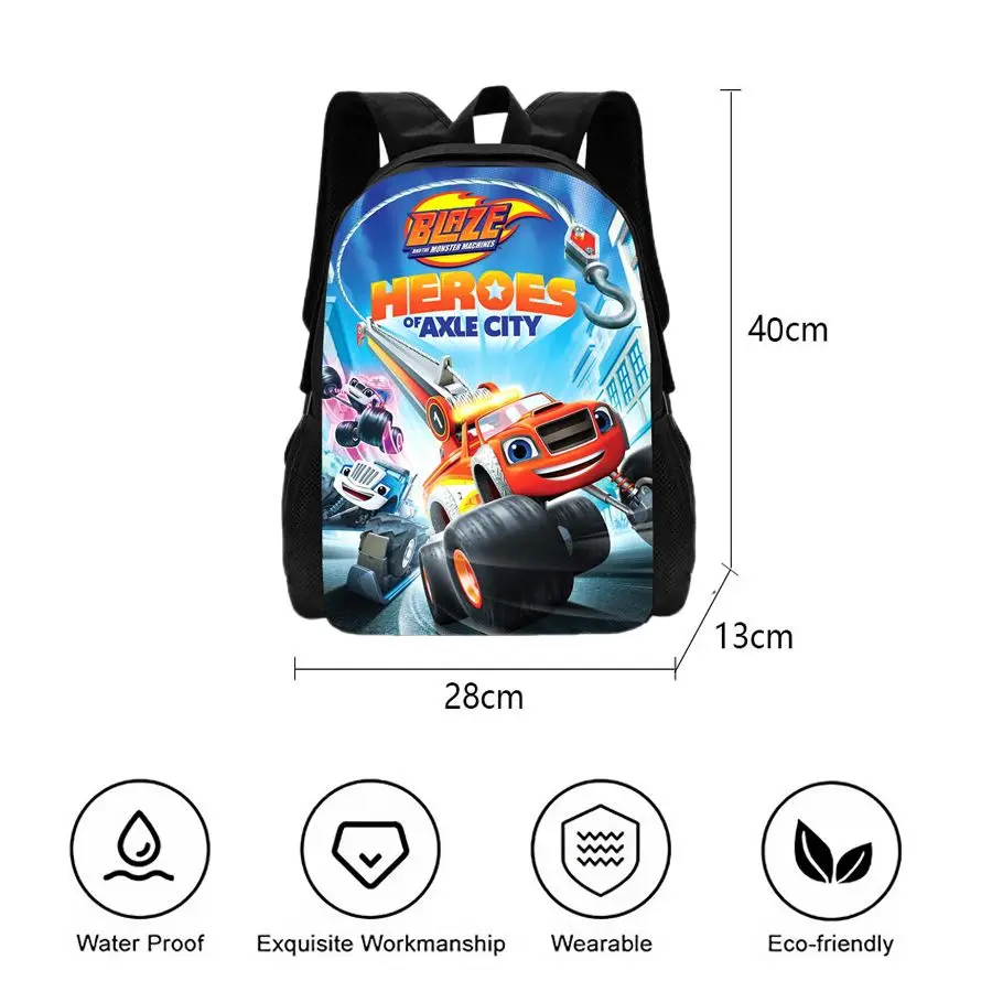 Blaze and the Monster Machines Schoolbag Kindergarten Kids Girls Boys Backpack Children Students School Supplies