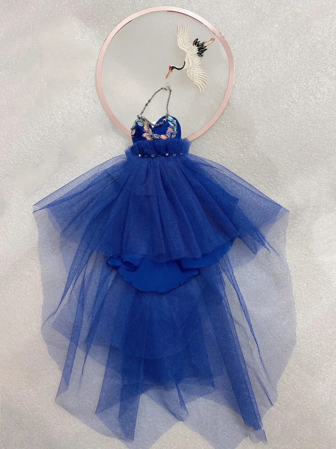 Beaded Blue Gauze Dress 1/4 BJD Doll Clothes Only Onw Piece Free Shipping