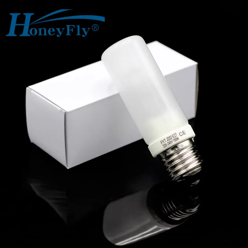 HoneyFly 2pcs JDD Photography Flash Bulb 150W  E27 Warm White Halogen Quartz Tube Street light Marine Lamps