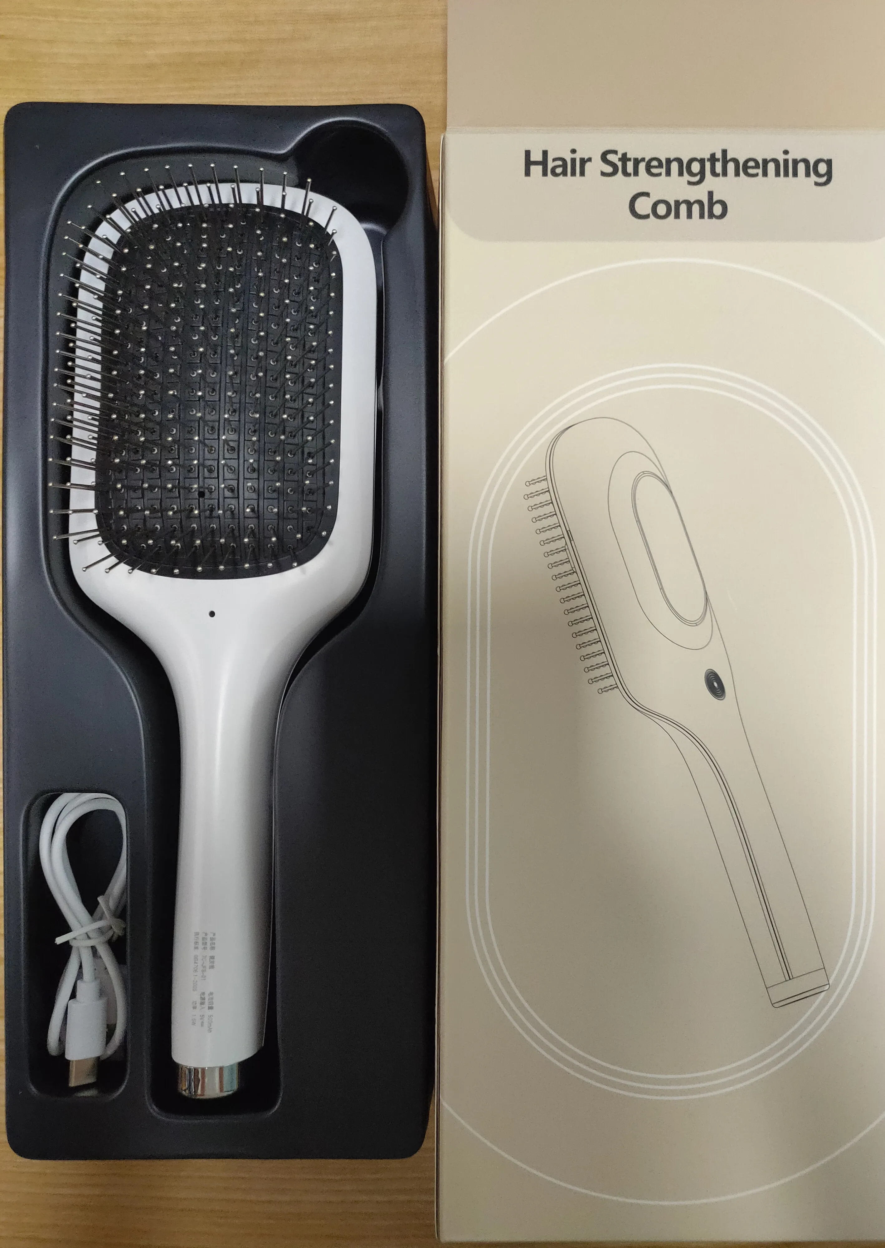 2025 New Arrival Portable Electric Hair Brush Metal Bristle Air Cushion Massage Comb Vibration Negative Ion for Household Hotel
