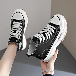 White High-top Canvas Shoes for Women Sneakers Platform Women's Shoes Breathable Women's Vulcanized Shoes