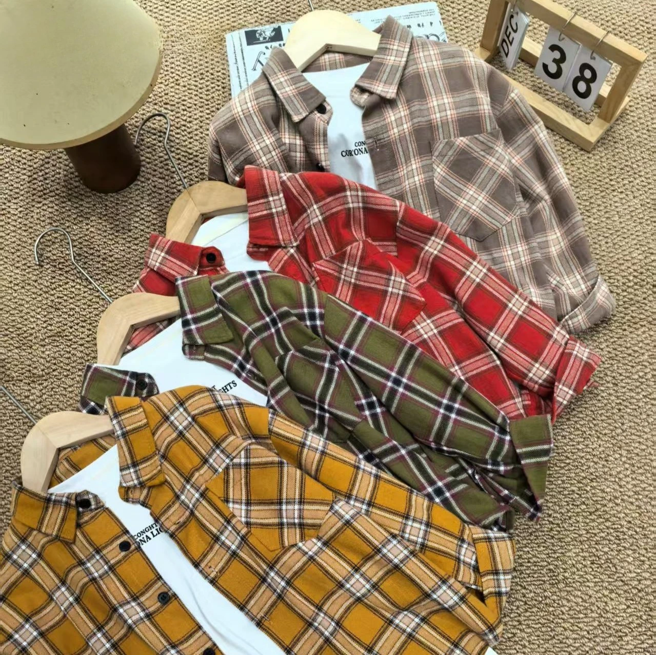 

Boys plaid shirt long sleeve3-8years old versatile leisure 2025 autumn