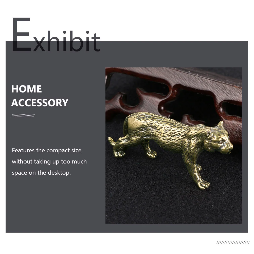ملحق سطح المكتب على شكل نمر إبداعي، زخرفة زخرفية نحاسية مقاومة للاهتراء، مستلزمات منزلية مدمجة، ديكور نمر