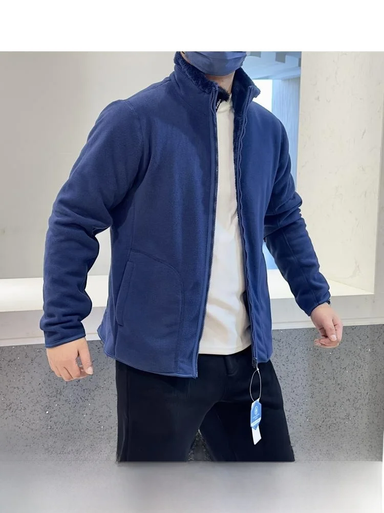 

Двустороннее уличное джинто Fce Thiened для мужчин, молодежное молодежное пальто с воротником-стойкой, осенне-зимнее длинное пальто с воротником-стойкой