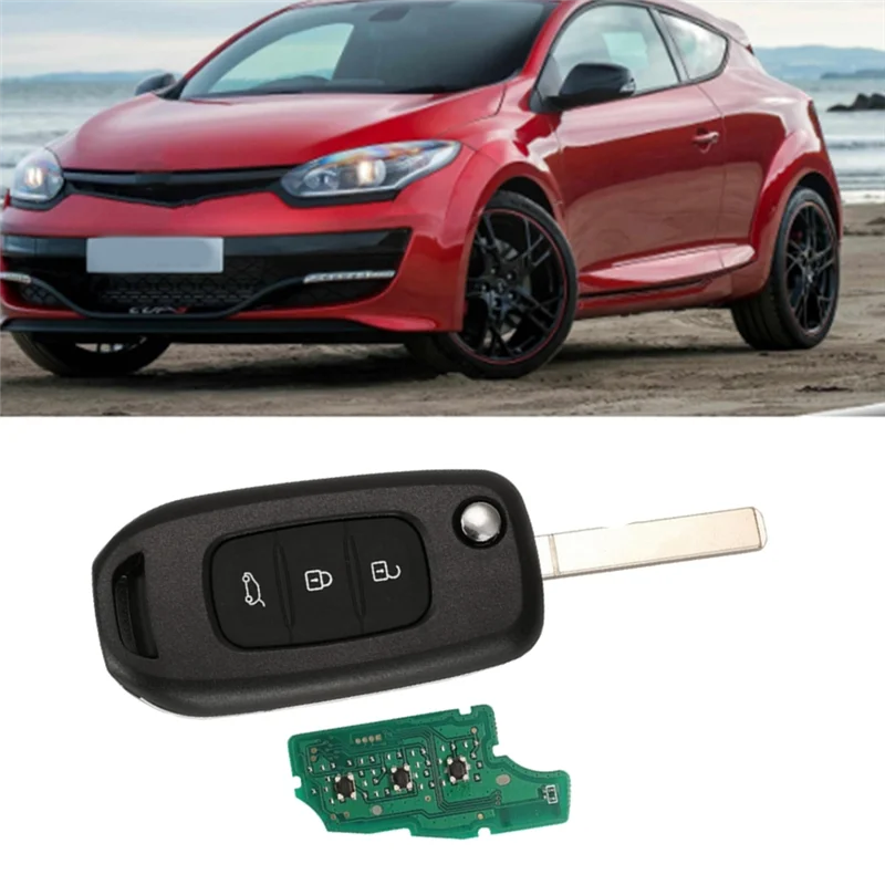 PCF7961M 4A Chip 433Mhz plegable 3 botones llave de Control remoto coche VA2 hoja de llave para Renault Megane 3