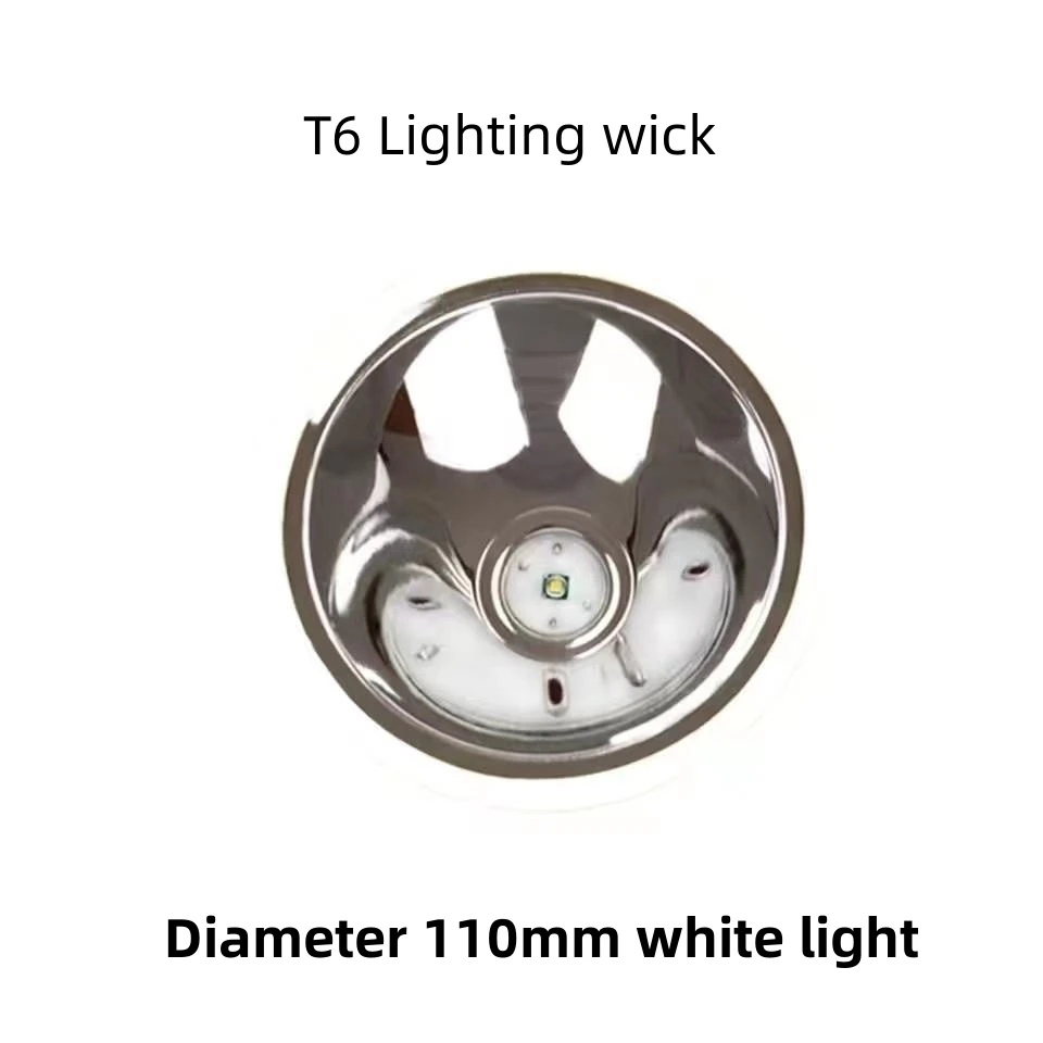 110mm 4.2V outdoor power supply strong led concentrating aluminum reflector lamp Bowl cup head lamp strong sport fishing Light