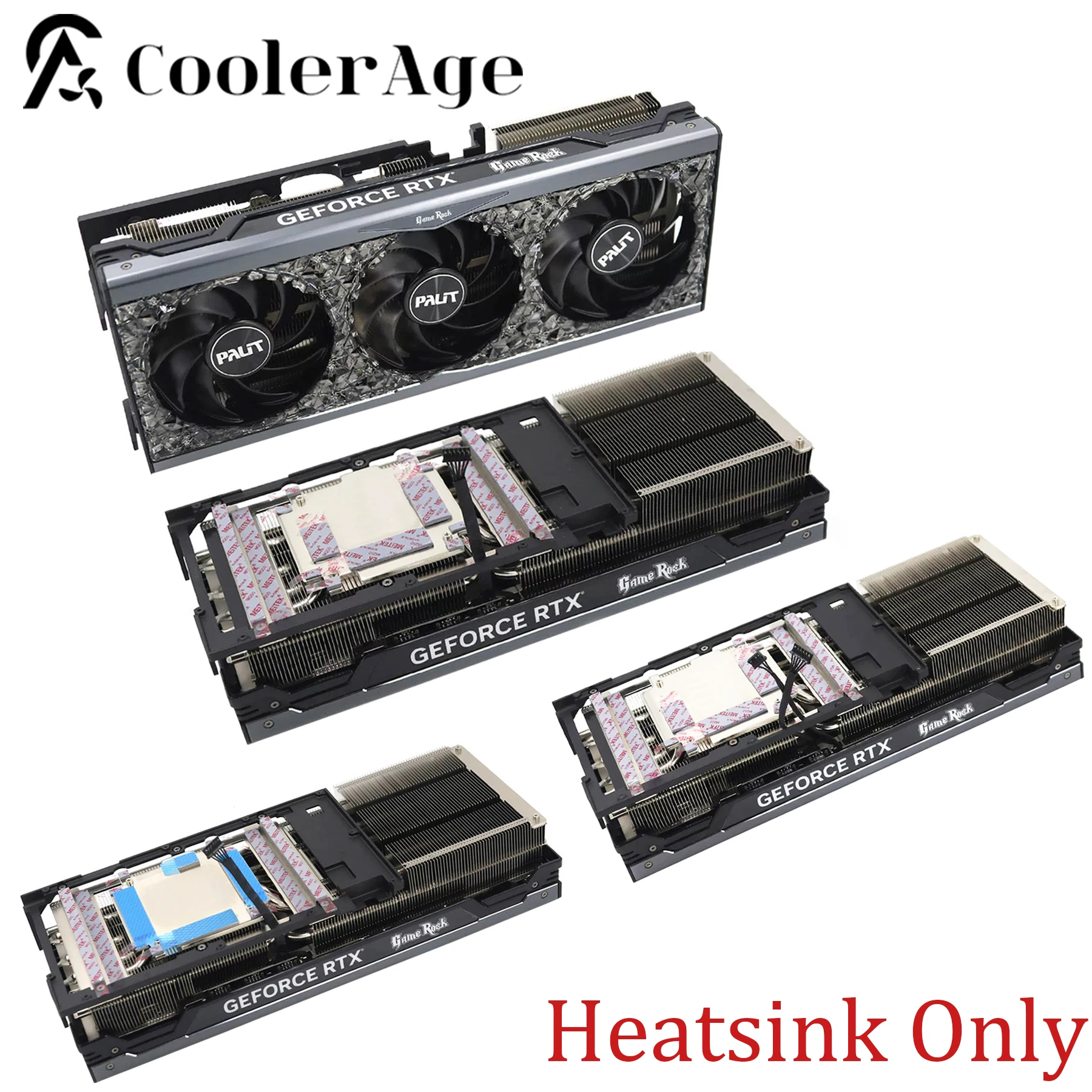 For Palit RTX 4080 GameRock Graphics Card Replacement Heatsink New Original RTX4080 Video Card Fan Cooler Heat Sink