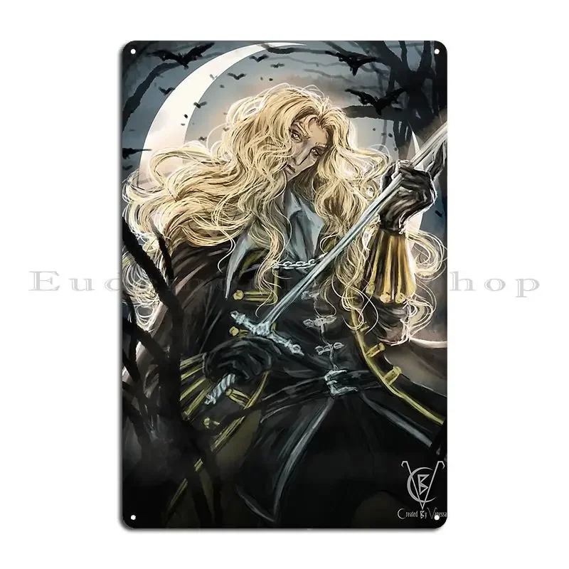 Alucard Castlevania Metal Plaque Designer Design Cinema Wall Cave Printing Castlevania Tin Sign Poster