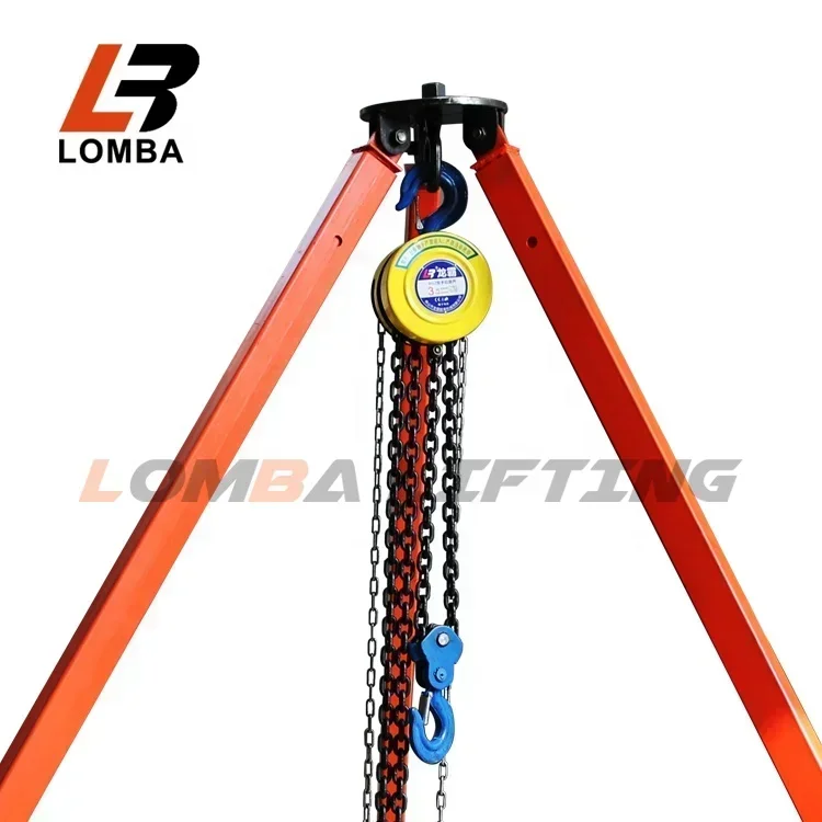 

Triangle three-leg telescopic lifting hoist tripod safety rescue lifting tripod