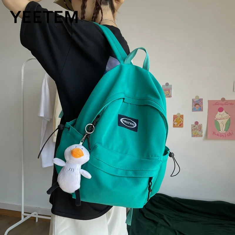 

New Students' Backpacks for Men Women Simple Solid Casual Backpacks Female Multifunction Bags Women Japanese Harajuku Schoolbag