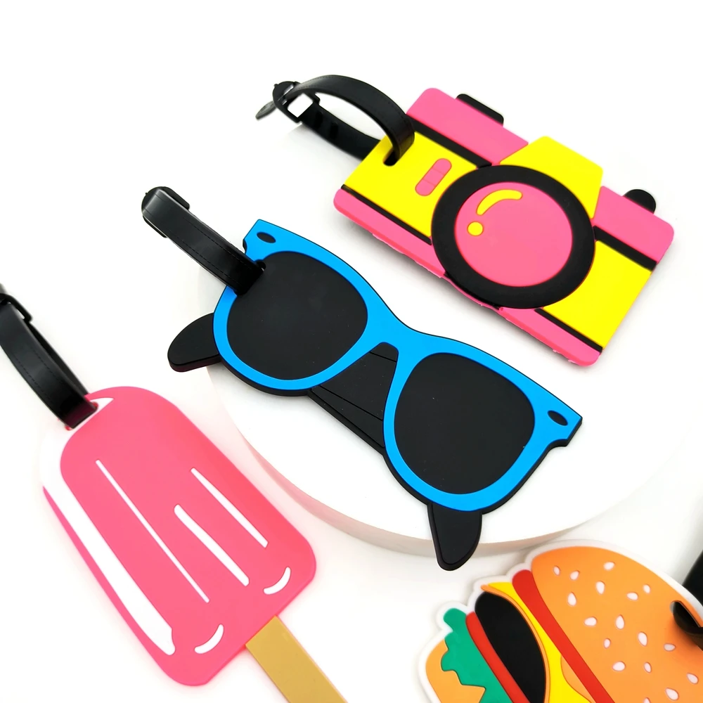 1pc Hamburg ice cream luggage tag, travel airport luggage tag, anti loss ID tag, work name tag, male and female