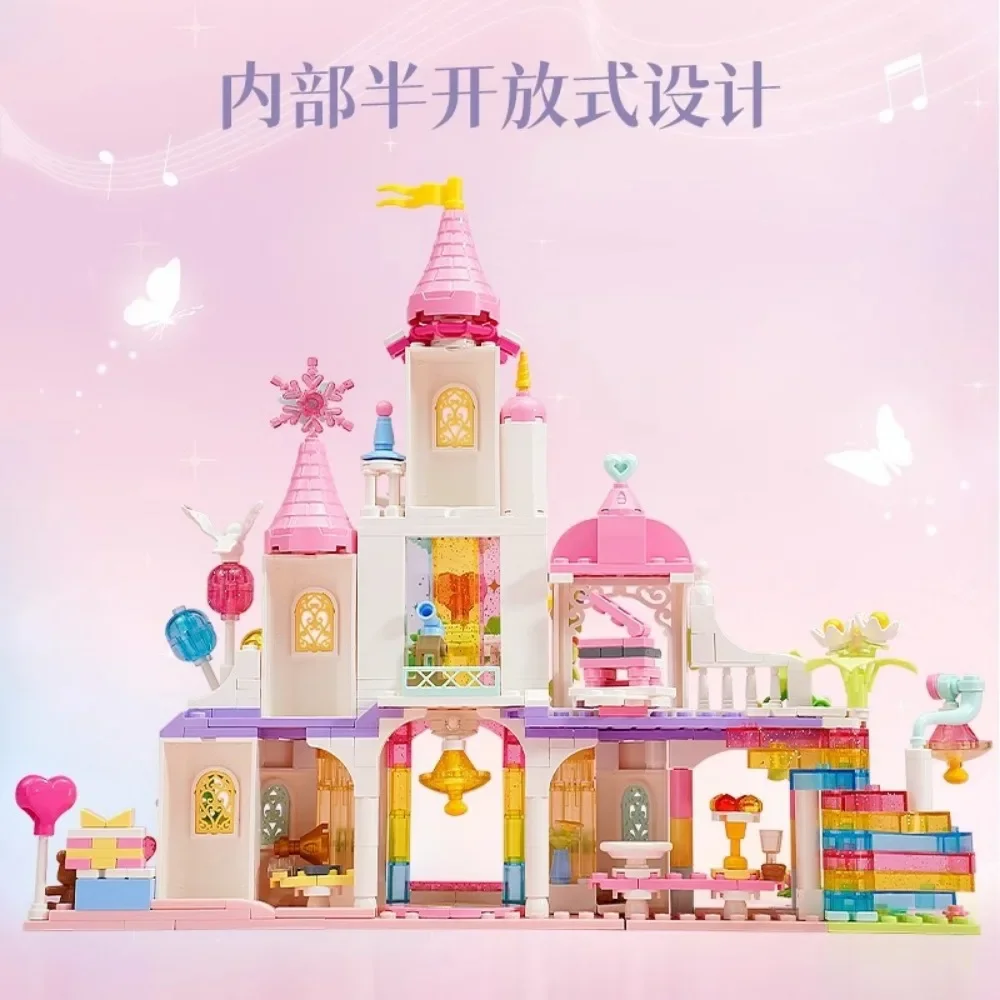 Keeppley Building Blocks Qin Yin Flower Language Castle Veicolo da campeggio all'aperto Modello di puzzle assemblato Giocattoli Regalo di Natale per bambini