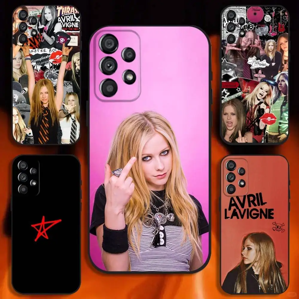 

Singer Avril Lavigne Phone Case For Samsung Galaxy A20,A21s,A22,A31,A32,A52,A53,A72,73,A80 Soft Black Cover