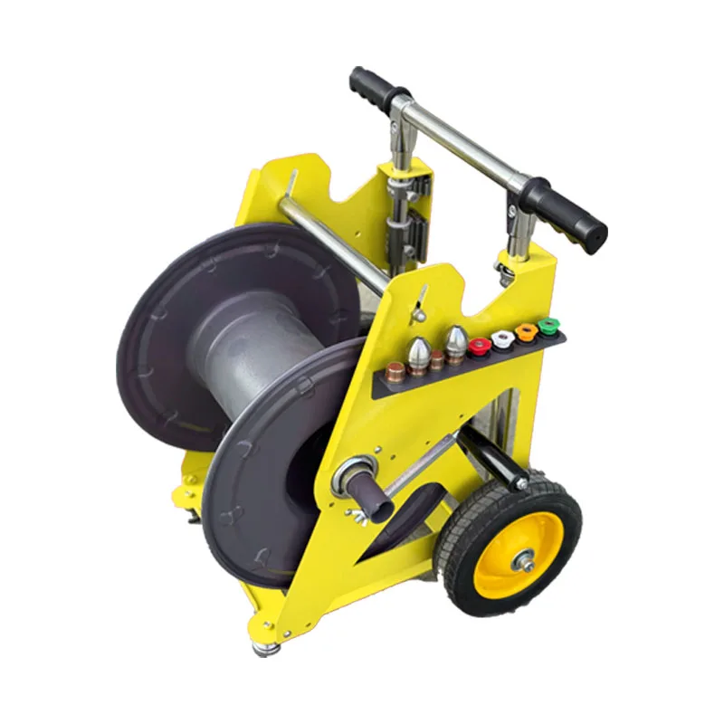 

Portable high pressure hose reel Windable rubber high pressure hose Suitable for sewer cleaner hose winding