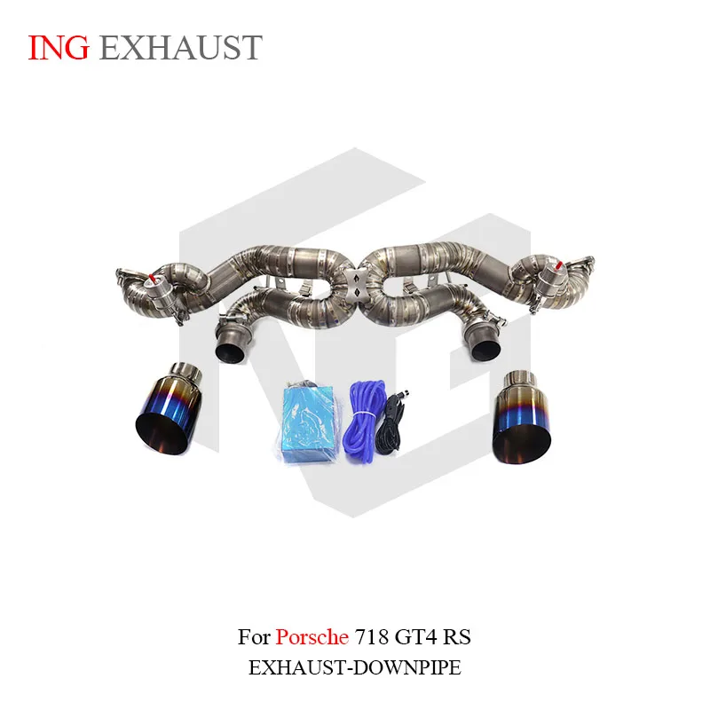 

ING Titanium Exhaust System Performance Catback for Porsche 718 GT4 RS With Valve Tips