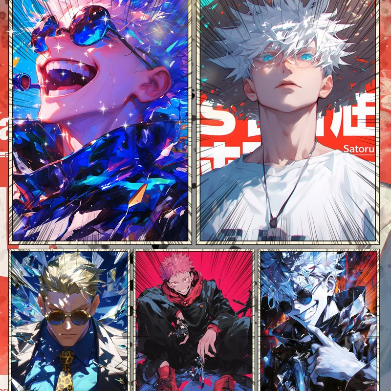 Wholesales Jujutsu Kaisen Collection Card Crystal B5 Gojo Satoru Company Curse Nightmare Wave2 Trading Anime Game Playing Cards