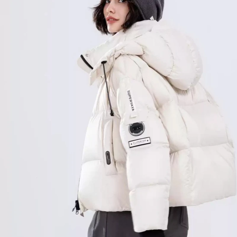 Women's Winter Jacket Quilted Padded Short Thick Warm Loose Coat Basic Trendy Fashion Classic Chic Outerwear Down Parkas Coat