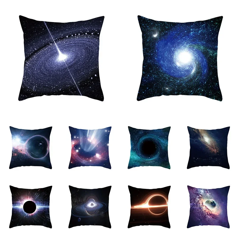 Science fiction printed space  pattern cushion cover for home living room sofa decoration square polyester pillowcase