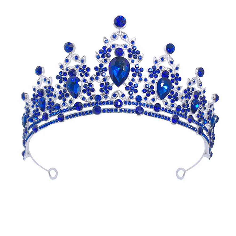 1 قطعة حجر الراين تاج هيرباند الزفاف الزفاف ديكور الشعر تألق خوذة للنساء الفتيات حفلة موسيقية مهرجان تأثيري #3
