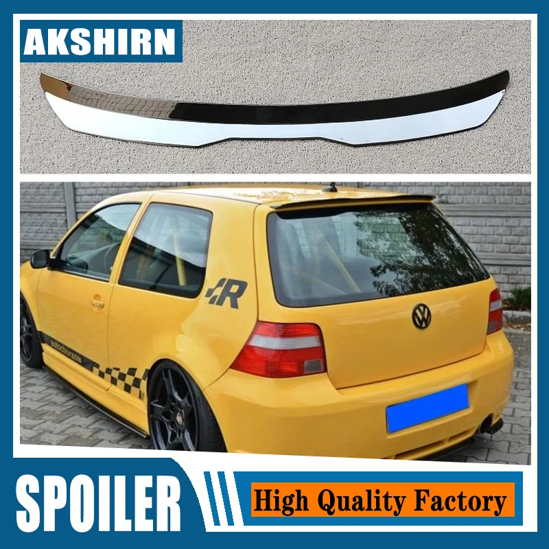 Rear Roof Lip Spoiler For 1999-2006 VW Golf 4 MK4 R32 Hatchback Spoiler ABS Plastic Gloosy Black Car Tail Wing Decoration