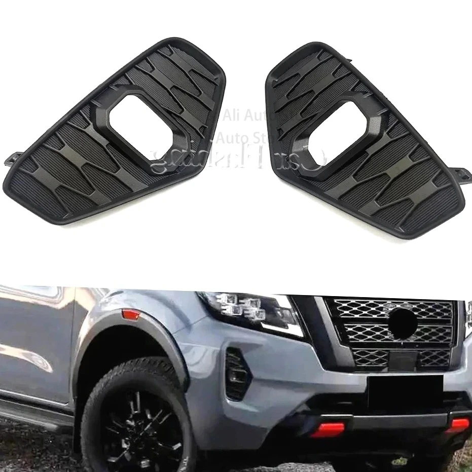 

CSCSNL 1Pair Black Fog Lamp Frame Cover For Nissan NAVARA NP300 2020 2021 2022 2023 Fog Light Cover