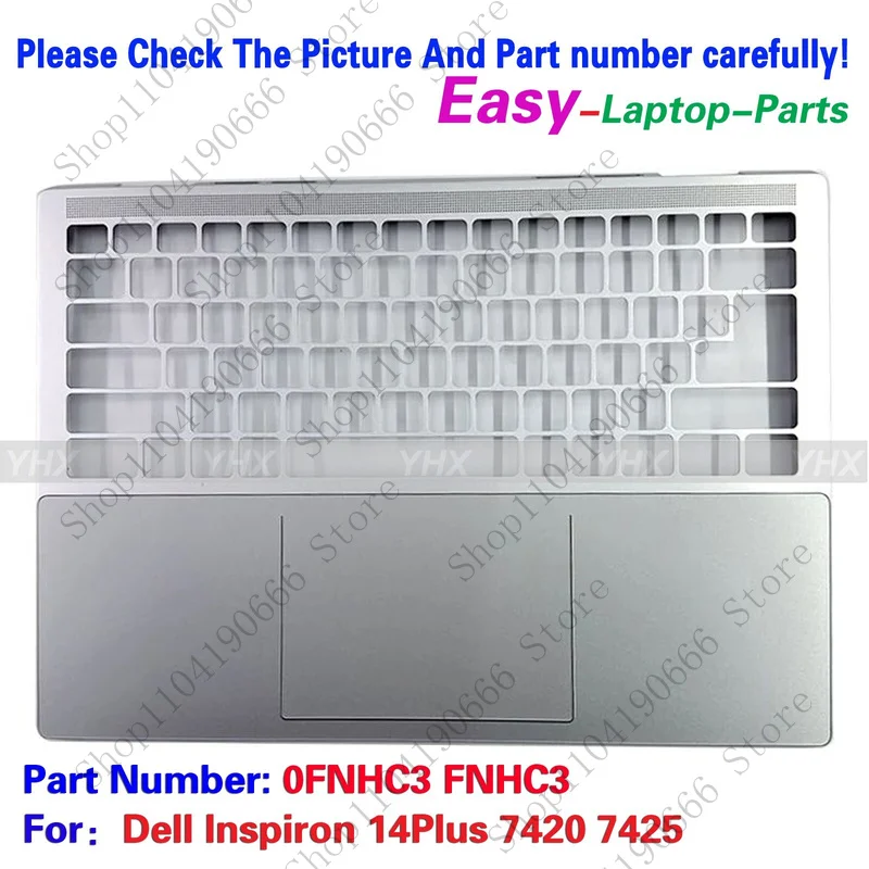 

Notebook computer components New For Dell Inspiron 14Plus 7420 7425 Palmrest Upper Case C Cover Shell 0FNHC3.