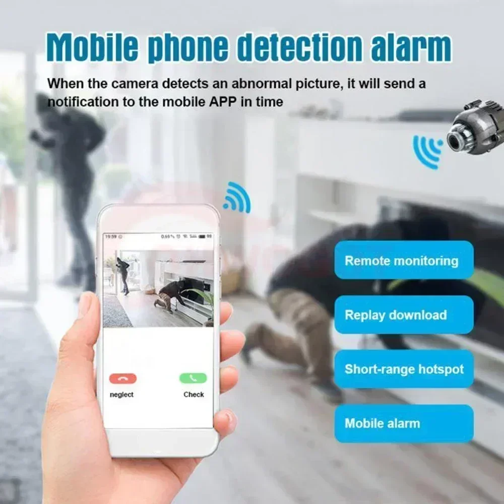 HD كاميرا لا سلكية صغيرة واي فاي 1080P للرؤية الليلية كاميرا IP متعددة الاستخدام المراقبة عن بعد غير مرئية مراقبة الطفل مسجل فيديو صغير