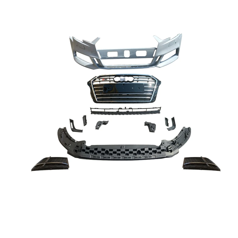 A3 facelift S3 2017 2018 2019 2020 bumper front body kit accessories car bumpers for AUDI SEDAN with grille